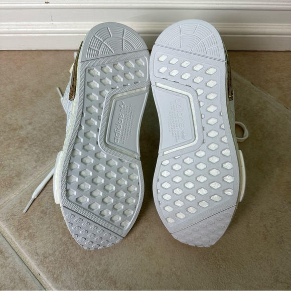 Adidas NMD_R1 White Gold Metallic Sneaker - Picture 6 of 6